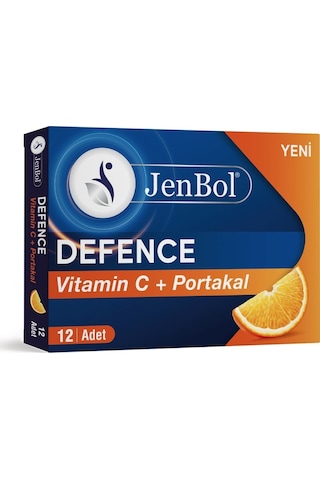 Jenbol Defence Vitamin C+ Portakal Pastil 12 Drops