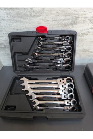 Melzohome Mafsallı Cırcır 12 Parça 72 Diş Kombine Takım Çantası 8