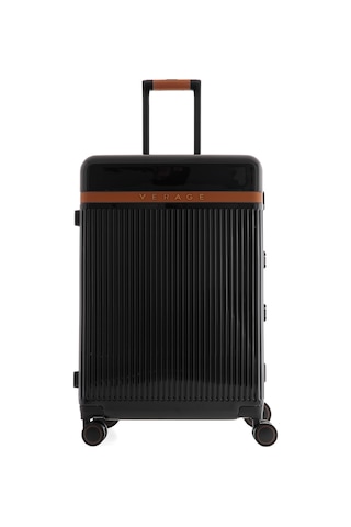 Orta Boy Tsa Kilitli Ve 360 Dönebilen Tekerlekli Seyahat Valizi - Siyah Siyah