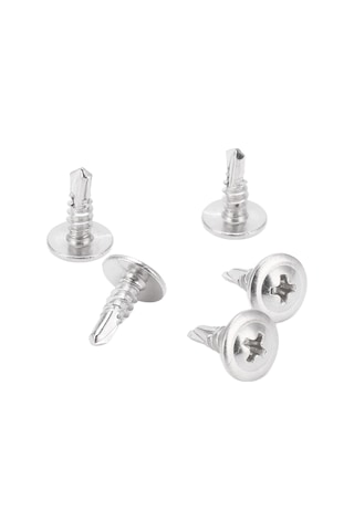 Symbee 304 Paslanmaz Çelik M4.2x13 Otomatik Delici Vida Seti, 200 Adet Yuvarlak Başlı, Dayanıklı Ve Paslanmaz, Ev, Ofis, Mobilya Tamiri İçin