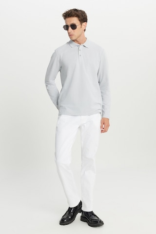 Ac&Co / Altınyıldız Classics Erkek Grı %100 Pamuk Standart Fit Normal Kesim Polo Yaka Sweatshirt Gri