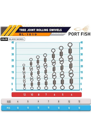 Portfish Bl-1019 Zincir Fırdöndü 3 Lü