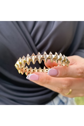 14k Rose Gold Crampoon Kelepçe Bilezik
