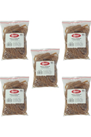 Ekoset 70X5Mm Geniş Kauçuk Paket Ambalaj Para Lastiği 500 Adet