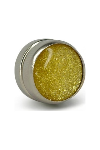 Eşarp Ve Şal Mıknatısı Simli Sarı - Başörtü Tutucu Kadın Tesettür Aksesuar Mıknatıs Sarı