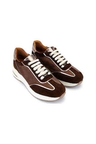 Tamer Tanca Kadın Hakiki Deri Kahve Sneakers & Spor Ayakkabı 298 7095 Bn Ayk Y26 Khv Suet/khv Nbk/brnz Kahverengi