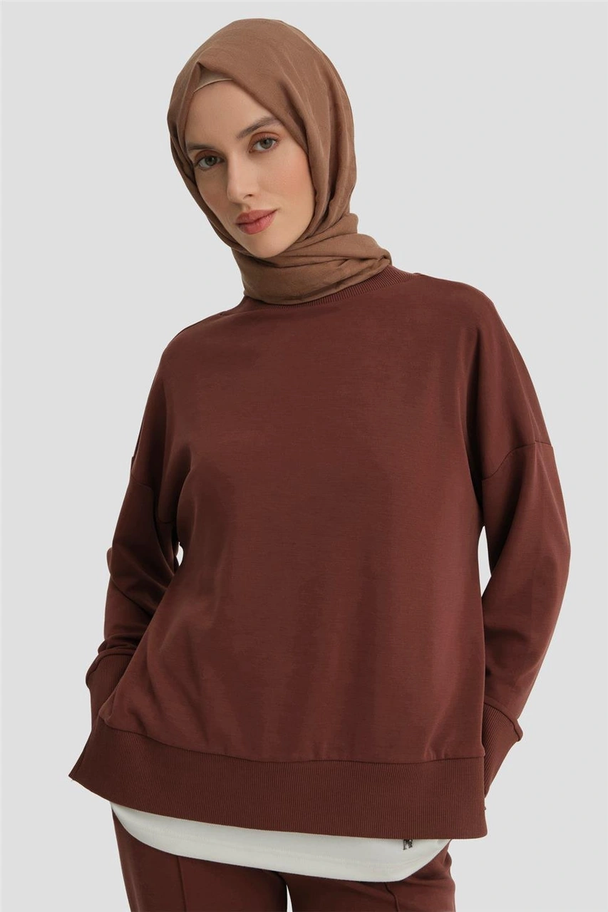 Armine Sweat 25kd6813 Kızıl Kahve Kahverengi