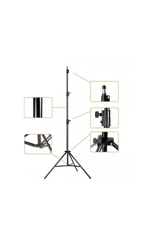 Coverzone Tripod Kamera Işık Ayağı Döküm Demir 940gr Fotoğraf Makinesi Paraflaş Kamera 70 Cm-210 Cm Açılabilir Diğer