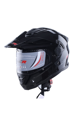 Ncr X-Cross Ece-22.06 Çene Açılır Kask Parlak Siyah