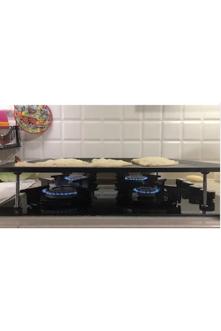 Ocak Üstü Kare Ekmek Yufka ve Gözleme Sacı Bombeli Kulplu Model