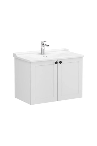 Vitra Root Classic 80 cm Açık Gri Kapaklı Banyo Dolabı Alt Modül Gri