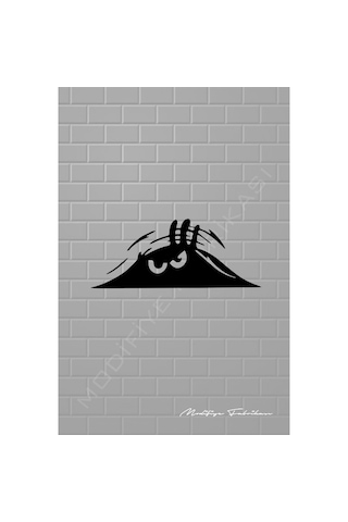 Bagajdan Bakan Adam Sticker Folyo - Siyah - 20x8cm