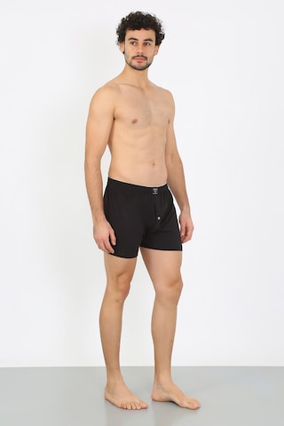 İbrahim Burak Etiler Collection Moda Çizgi Erkek Penye Boxer Siyah 40091 Sıyah