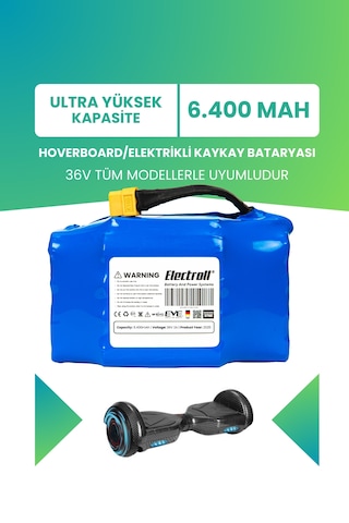 Hoverboard / Elektrikli Kaykay Bataryası 36v 6.400mah