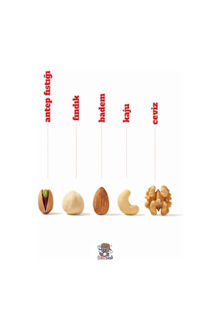 Lüks Karışık Kuruyemiş - 500 Gr - Antep Fıstığı, Kaju, Badem, Fındık 500  G