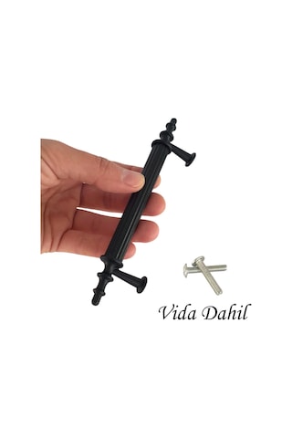 8 Adet Erciyes Kulp Siyah 96 Mm Kulp Mobilya Mutfak Dolabı Çekmece Dolap Kapak Kulpu Kulbu Metal Kulpları