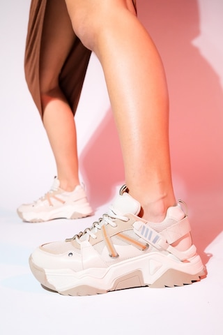 Luvishoes Leona Bej Kadın Spor Sneakers Bej
