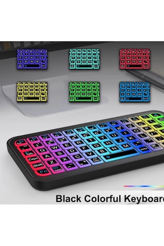 Just Cheap Store Mini Klavye Smarttv Işıklı Bluetooth Kablosuz Televizyon Ps3 Dizüstü Tabletler Ve Telefonlar İçin