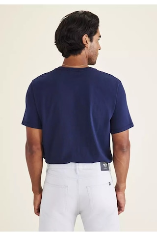 Dockers Erkek Minimalist T-shirt - Kısa Kol Yuvarlak Yaka Günlük Mavi