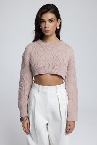 Mai Collection Mai Studios Co. Mohan Soft Pembe Crop Kazak Pudra Pembe
