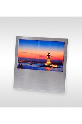 Kişiye Özel Fotoğraflı 606 Silver Alüminyum Resim Çerçevesi