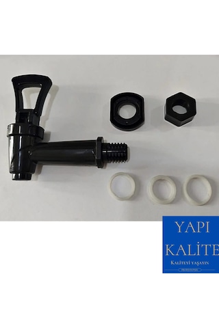 YAPI KALİTE Semaver Çay Kazanı Uyumlu Musluğu Siyah
