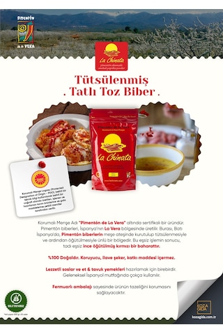 La Chinata Tütsülenmiş Kırmızı Biber Tozu 500 G
