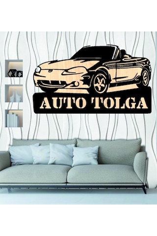 Kişiye Özel Araba Car Galeri Temalı Ahşap Duvar Tablo