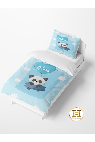 Uçan Panda Mavi Nevresim Takımı