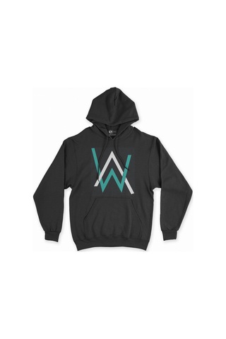 Cix Alan Walker Siyah Kapşonlu Oversize Içi Polarsız Sweatshirt Hoodie SIYAH