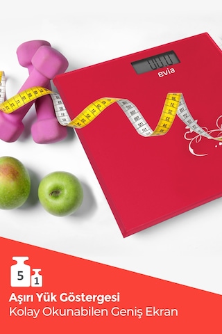 Evia Fokus EA-4107K 5 MM Dayanıklı Temper Cam Dijital Baskül Tartı