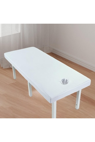 Suntek Masaj Tablo Sayfası Konforlu Kayma Yumuşak Doku Beyaz-70x190cm