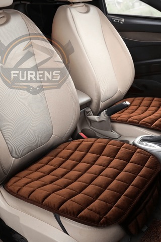 Peugeot 2008 Kahverengi Tay Tüyü Cepli & Terletmez Sırtlı Oto Koltuk Minder Seti - Koruma Kılıfı Ön & Arka Set