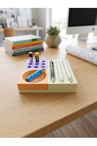 Elarıo Prizma Pad Organizer Mıknatıslı Masaüstü Organizer Set2 Çok Renkli
