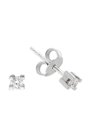 Sirius F Renk 0.12 Karat Pırlanta Tektaş Küpe 0804E0022