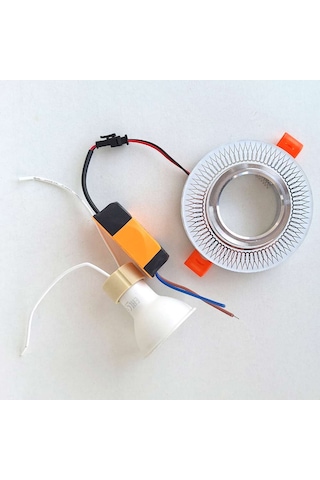 Kristal Motifli 2+4,5 W Sıva Altı Spot Kenarı Beyaz Orta Gün Işığ Beyaz