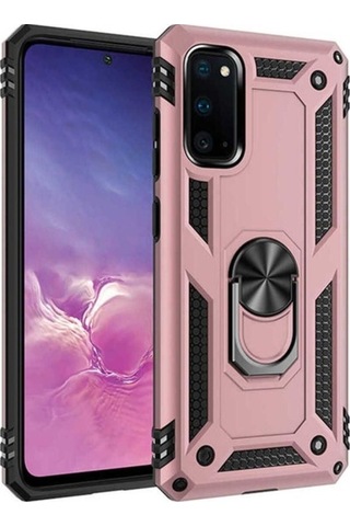 Galaxy S20 Kılıf Zore Vega Kapak Rose Gold