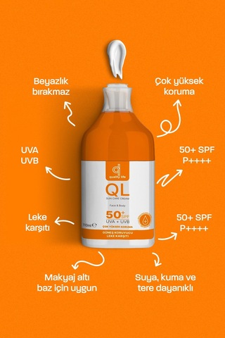 Quality Life Leke Karşıtı Su Bazlı Yüz Güneş Kremi SPF50 110 ML
