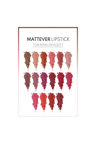Note Cosmetique Mattever Lipstick Yarı Mat Saten Bitişli Ruj 02 Spring Dress - Kahverengi