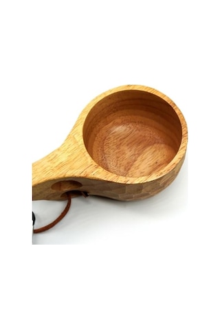 Desenli Kuksa Bardak Açık Ahşap