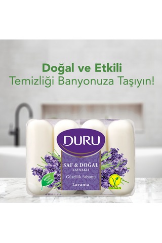 Duru Saf & Doğal Kaynaklı Güzellik Sabunu Lavanta 4 x 280 G