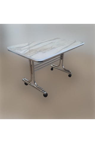 Pratik 70X110 Tekerlekli Orta Sehpa Krom Nikel Kaplamalı Metal (514492139)