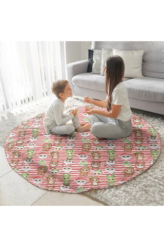 Noel Desenli 47 İnç Yuvarlak Flanel Battaniye, Yetişkin Ve Çocuk İçin, Yumuşak, Rahat Ve Hafif Noel Karakter Çizgili