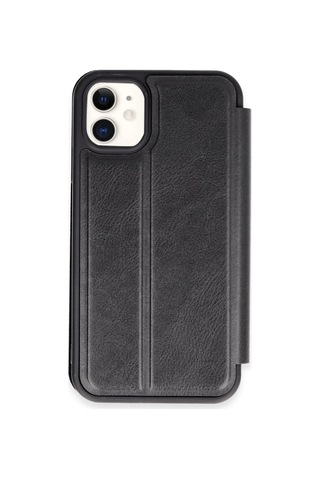Mey İthalat Apple iPhone Uyumlu 11 Kılıf Flip Cover - Siyah Beyaz