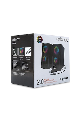 Mikado Md-336 2.0 Multimedia Rgb Ledli 6 Watt Usb Speaker