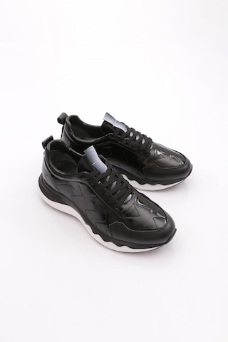 Dgn 744 Erkek Sneaker Ayakkabi Siyah Rugan