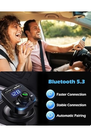 X8 Bluetooth Araç Kiti Fm Transmitter & Çift Usb Şarj Cihazı Kablosuz Müzik