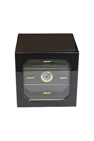 Parmida Humidor Puro Saklama Kutusu Üç Çekmeceli - Siyah