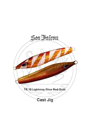 Sea Falcon Cast Jig 30Gr Tr-10 Lightning Glow Red Gold