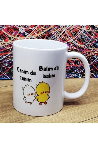 Canım Da Canım Balım Da Balım Tasarımlı Kupa Bardak Renkli